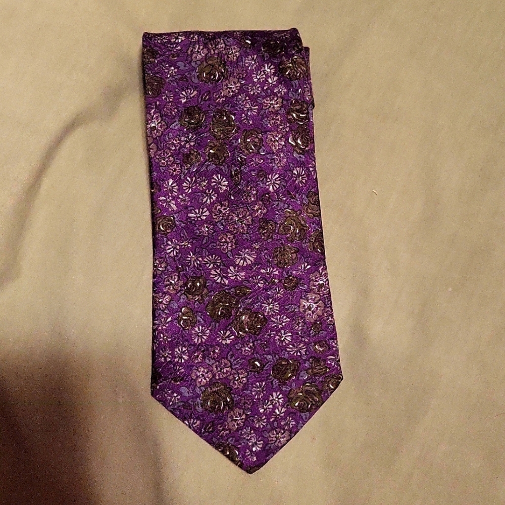 West Coast 100% silk,floral print Purple color hand-made.CA 09074